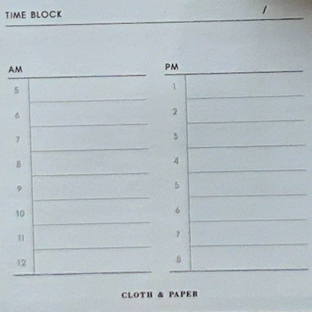 Cloth & Paper Time Block Sticky Notes | Aspen | 3x3 Planner Notes - Picture 4 of 4
